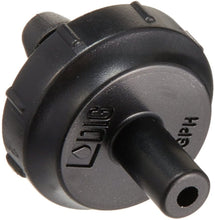 Load image into Gallery viewer, (100-PACK) 1GPH Single Outlet PC Button Drip Emitter with Barbed Inlet - for Use with Hydroponics/Irrigation Tubing - Insert Into Main line (1/2", 3/4", 1") or 1/4" Distribution Tube