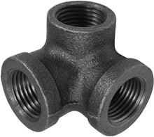 Load image into Gallery viewer, 1/2" Specialty Multi Way Pipe Fittings by Pipe Décor, Industrial Steel Grey, For Building Tables, Chairs, Shelving and Other Custom Furniture, Fits Standard Half Inch Pipes and Nipples