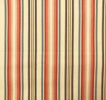 Load image into Gallery viewer, 1 Yard - Striped Cocoa & Cream Cotton Duck Fabric (Great for Upholstery, Valances, Draperies, Craft Projects, Throw Pillows & More) 1 Yard x 44"