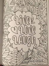 Load image into Gallery viewer, 1 Timeless Creations Words To Color By Live, Love And Laugh 12'' X 12''
