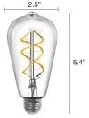 Load image into Gallery viewer, Feit 6.5-Watt Soft White (2150K) ST19 Dimmable LED Clear Vintage Style Light Bulb Vintage Antique Style Light Bulb