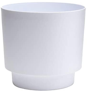 Bloem+Hopson+12+in.+H+x+10+in.+Dia.+Resin+Metal+Stand+Planter+White+-+Case+of%3a+1%3b