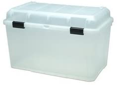 Clear Plastic Storage Trunk - 34.5 Gallon - WY-780 (Pack of 2)
