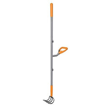 Load image into Gallery viewer, Ergieshovel ERG-CLTV45 4 Tine Garden Soil w/54 Shaft, 5 in 1 Piece Forged Steel Head Cultivator, Gray/Orange
