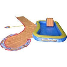 Load image into Gallery viewer, Banzai Inflatable Aqua Drench 3-in-1 Splash Park (Sprinkler, Slide and Pool)
