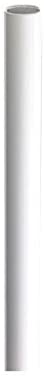 96 in. x 1-5/16 in. White Powder Coated Steel Closet Rod