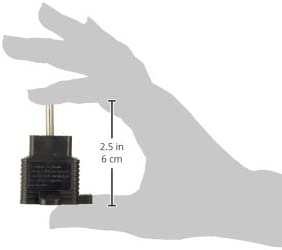 15-Amp to 20-Amp Plug Adapter, 20-Amp Socket to 15-Amp U.S 3 Prong Plug