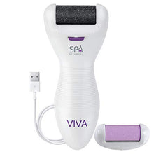 Load image into Gallery viewer, Spa Sciences VIVA Most Powerful Pedicure Tool Available-Professional Electronic Foot Smoothing Pedi Tool for Removing Hard, Dry, Cracked Skin/Calluses on Feet, Rechargeable-2 Treatment Heads Included