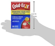 Load image into Gallery viewer, Cold-EEZE Cold Remedy Lozenges Cherry, 18 Count