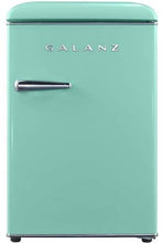 Load image into Gallery viewer, Galanz GLR25MGNR10 Retro Compact Refrigerator, Surf Green