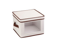 Load image into Gallery viewer, Honey-Can-Do SFT-02062 Natural Canvas Soft Storage Box, Small Window Box 10x10