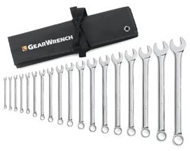 18 Pc. 12 Point Long Pattern Combination SAE Wrench Set