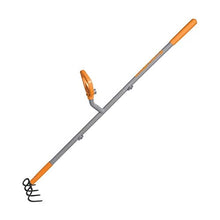 Load image into Gallery viewer, Ergieshovel ERG-CLTV45 4 Tine Garden Soil w/54 Shaft, 5 in 1 Piece Forged Steel Head Cultivator, Gray/Orange