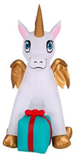 Load image into Gallery viewer, Home Accents Christmas Pegasus Unicorn 5 ft. LED Inflatable