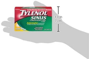 Tylenol Sinus + Headache Non-Drowsy Daytime Caplets with Acetaminophen & Phenylephrine HCl, 24 ct
