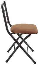 Load image into Gallery viewer, Two-Tone Ladder Back Folding Chair with Microfiber Seat, 4-Pack
