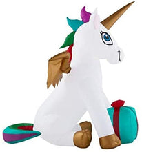 Load image into Gallery viewer, Home Accents Christmas Pegasus Unicorn 5 ft. LED Inflatable