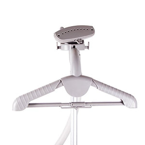 The Laundry POD LP401UPS Full Size Upright Clothes Steamer Wrinkle Release + Sterilizer for Garments, Laundry, Linen, Drapery + Cleaning with Quick Heat, Fabric Brush & Hanger Silver