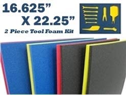 5S Supplies LLC Custom Foam Tool Kits 16.625 x 22.25 Blue/Yellow