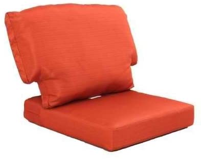Charlottetown Quarry Red Replacement Outdoor Chair Cushion - Orange Color Woven Olefin Fabric Cushions for Comfort