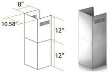 Load image into Gallery viewer, Z Line SK-KF1 2-12" Short Chimney Pieces for 7' to 8' Ceilings, Stainless