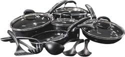 Cuisinart - 15-Piece Ceramic-Coated Cookware Set - Black