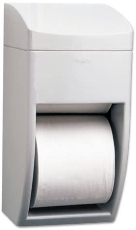 Bobrick Washroom Equipment Multi-Roll Toilet Tissue Dispenser Matrix Series Bathroom Supplies Gray - 6-1/4x13-1/2x6-7/8