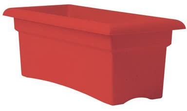 Bloem 10 in. H x 12 in. W x 26.3 in. D Resin Veranda Terracotta Clay Planter