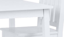 Load image into Gallery viewer, Tot Tutors Kids Wood Table and 2 Chairs Set, White (Daylight)