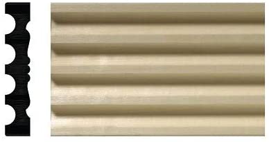 807-7 3/4 in. x 4 in. x 84 in. White Hardwood Reversible Fluted Victorian Casing Moulding