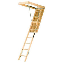 Load image into Gallery viewer, Louisville Ladder 22.5-by-54-Inch Wooden Attic Ladder, Fits 8-Foot 9-Inch to 10-Foot Ceiling Height, 250-Pound Capacity, L224P