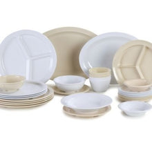 Load image into Gallery viewer, Tan All Purpose Medium Weight Gloss Finish Kingline 8 3/4 inch 3-Compartment Plate 1 1/4 inch Deep - 12 per case