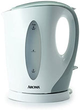 Load image into Gallery viewer, Aroma Housewares AWK-105 Electric Water Kettle, 1.7-Liter, White/Grey