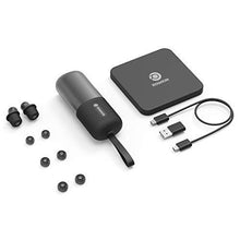 Load image into Gallery viewer, Rowkin Ascent Charge+ True Wireless Earbuds Headphones: 50+ Hours Bluetooth 5 Smallest Earphones &amp; Qi Charging Case. Deep Bass Sound Headset, Mic &amp; Noise Reduction for Android Samsung &amp; iPhone (Black)