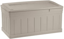 Load image into Gallery viewer, Suncast DB9750 Extra Large Deck Box with Seat, Taupe