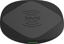 Load image into Gallery viewer, tzumi HyperCharge 10-Watt Wireless Fast Charger Pad for Qi-Compatible iPhones, Androids, and All Wireless Charging Smart Devices – for Home and Office. Includes Qualcomm 3.0 Quick Charge Adapter.