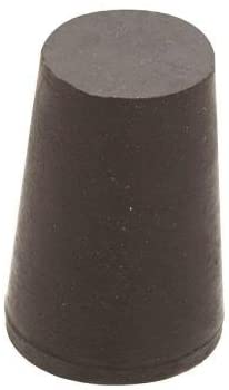 1/2 in. x 5/16 in. Black Rubber Stopper