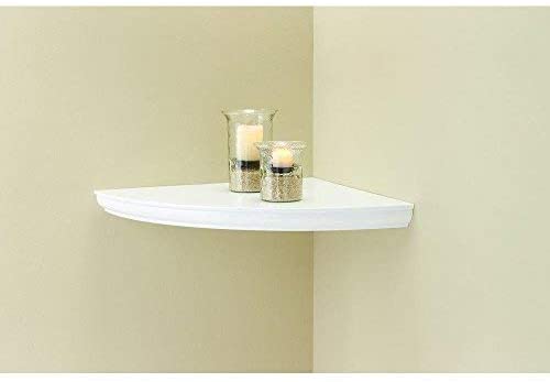 Home Decorators Collection 9085612 18 in. L x 18 in. W Profile White Corner Shelf