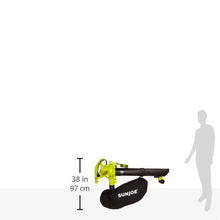 Load image into Gallery viewer, Sun Joe SBJ605E 14-Amp (up to 250 MPH) Electric Blower/Vacuum/Mulcher, Green