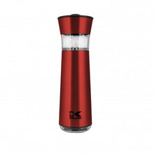 Load image into Gallery viewer, Kalorik Electric Gravity Salt and Pepper Grinder, PPG 43639 CP, Automatic Stainless Steel Spice Grinder Easy Tilt and Grind, Red