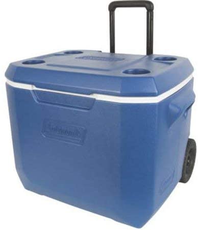 Coleman 50-Quart Xtreme 5-Day Heavy-Duty Cooler with Wheels,-(Blue) (Blue, 50-Quart)