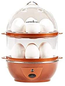 Copper Chef Want The Secret to Making Perfect Eggs & More C Electric Cooker Set-7 or 14 Capacity. Hard Boiled, Poached, Scrambled Eggs, or Omelets Automatic Shut Off, 7.5 x 6.7 x 7.5 inches