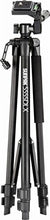 Load image into Gallery viewer, Sunpak 5555DLX 55" Tripod - Black. Lightweight aluminum construction 55-inch maximun extension supports smartphones cameras and GoPros