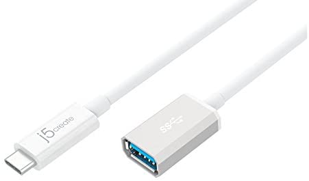 j5create USB Type-C 3.1 to Type-A Adapter | Supports USB3.1 Gen1 (5 Gbps), USB 2.0 (480 Mbps) and an Output of 1.5A | Compatible with USB 3.0 and USB 2.0 Devices