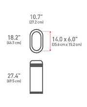 Load image into Gallery viewer, simplehuman Slim Open Top Trash Can, Commercial Grade, Heavy Gauge Stainless Steel, 50 L / 13 Gal