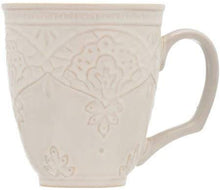 Load image into Gallery viewer, The Pioneer Woman Farmhouse Lace Mug Set, 4-Pack Off White
