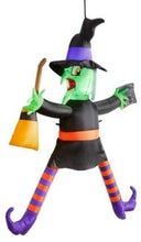 Load image into Gallery viewer, Home Accents Holiday Cyber Distributors Halloween Inflatable Outdoor Crashing Witch Decoration - 5 Feet Tall