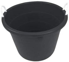 Load image into Gallery viewer, Mainstays 17 Gallon Plastic Utility Tub with Rope Handles, Black, Set of 8