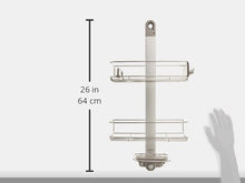 Load image into Gallery viewer, simplehuman Adjustable Shower Caddy, Stainless Steel + Anodized Aluminum
