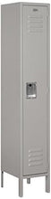 Load image into Gallery viewer, Salsbury Industries 61152GY-U Single Tier 12-Inch Wide 5-Feet High 12-Inch Deep Unassembled Standard Metal Locker, Gray